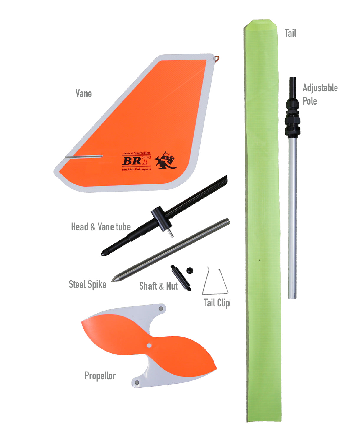 1 FLAG - Full Assembly including Pole and Tails